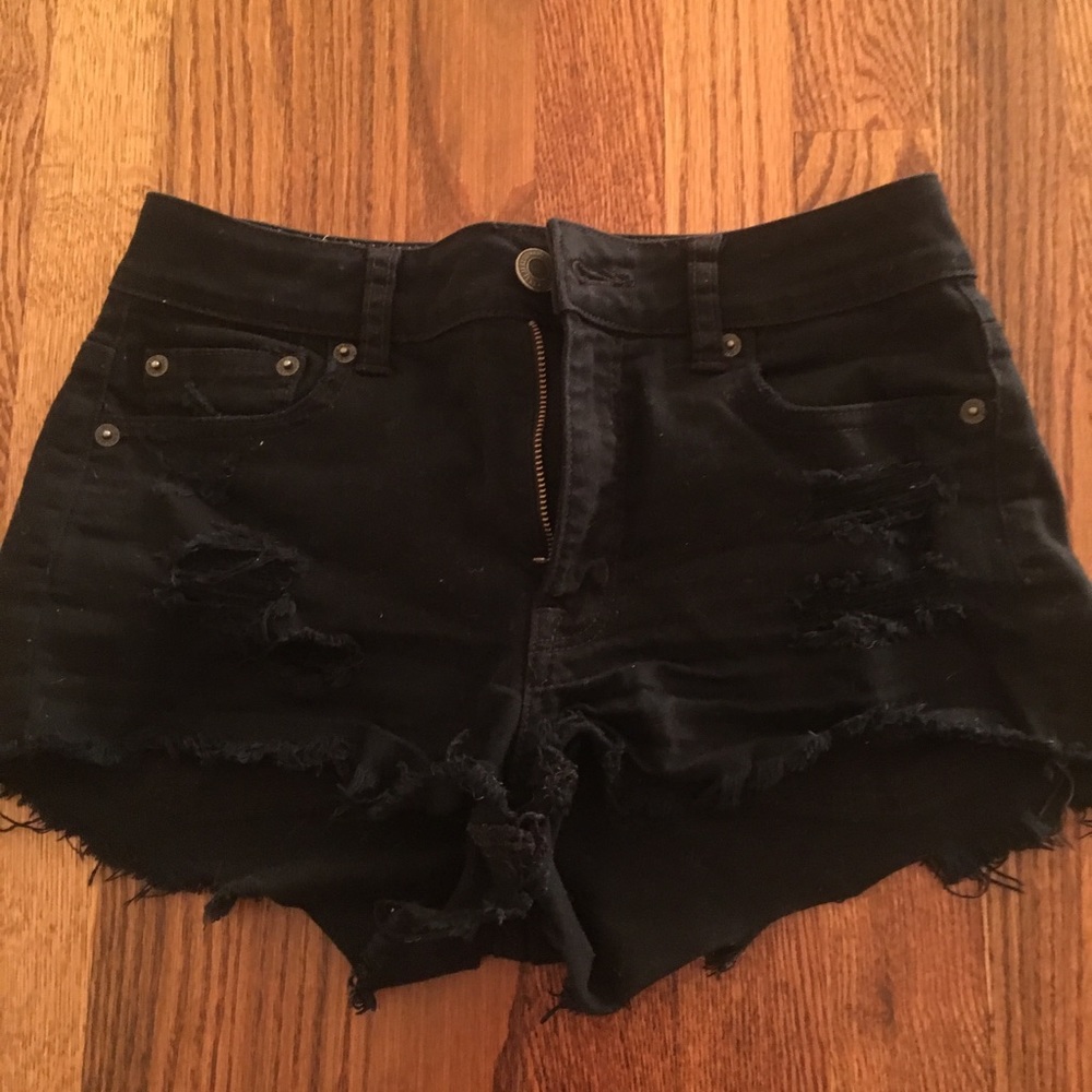 American Eagle Black Jean Shorts